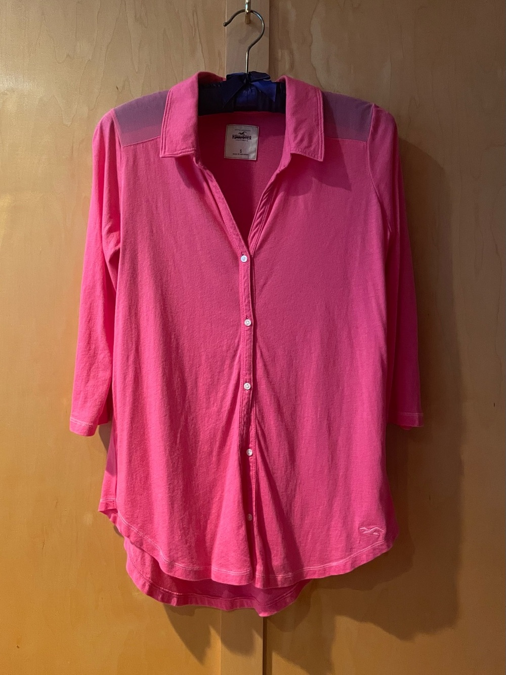 Hollister Bright Pink Button-Down Women's Shirt